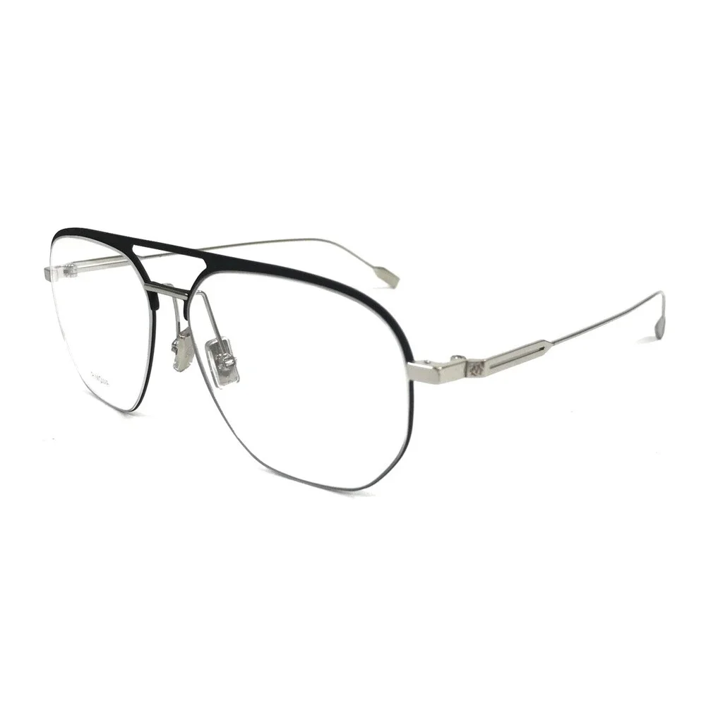 Rimowa Eyeglasses Frames RW50011U 002 Black Silver Large Full Rim 56-13-150